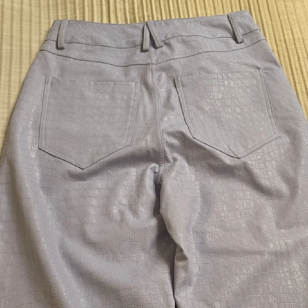 Naked Wardrobe Light Purple Crocodile Printed High Rise Jeans Size S